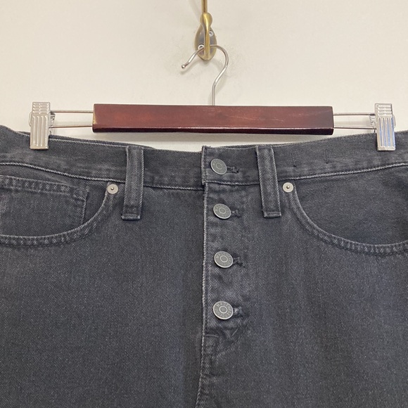 New Madewell Skirt Womens 28 Black Rigid Denim A Line Mini Jean Denim Skirt - Picture 3 of 13